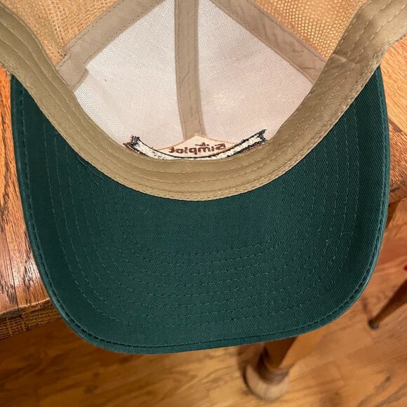 Men's Simplot Grower Solutions Snapback Green/Tan Mesh Backed Trucker Hat Cap - Picture 8 of 10